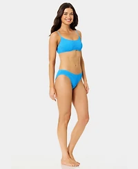 California Waves Women's Solid Low-Rise Swim Bottoms