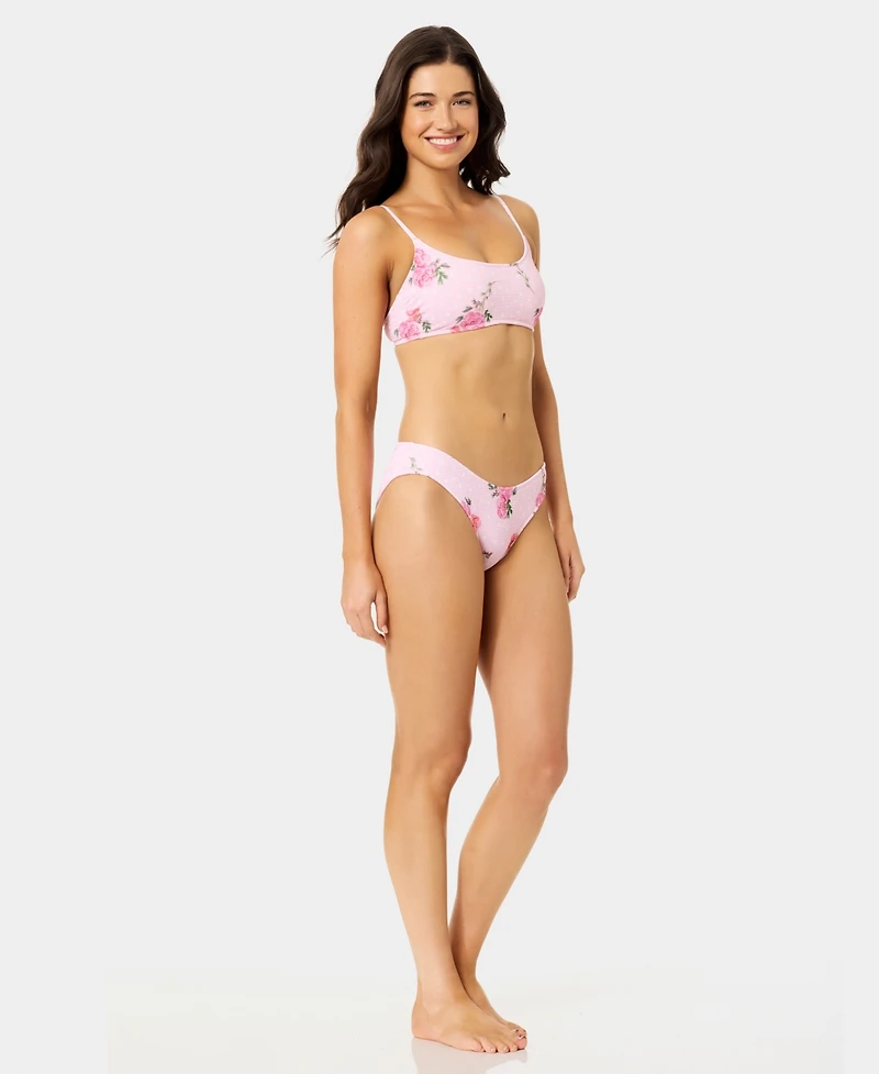 California Waves Women's Solid Low-Rise Swim Bottoms