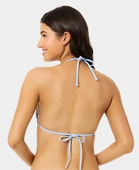 California Waves Women's Ditsy Wide Rib Reversible Triangle Swim Top