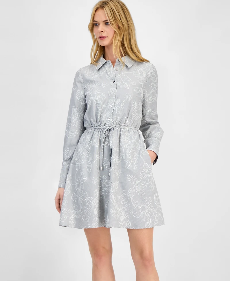 Sam Edelman Women's Floral Stripe Shirtdress
