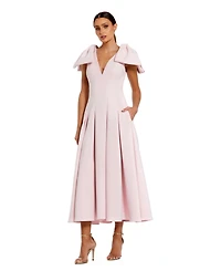 Mac Duggal Women's Crepe A Line Midi Dress