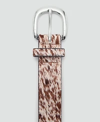 Mango Women's Leather Fur Belt