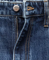 Mango Women's Slit Straight-Leg Jeans