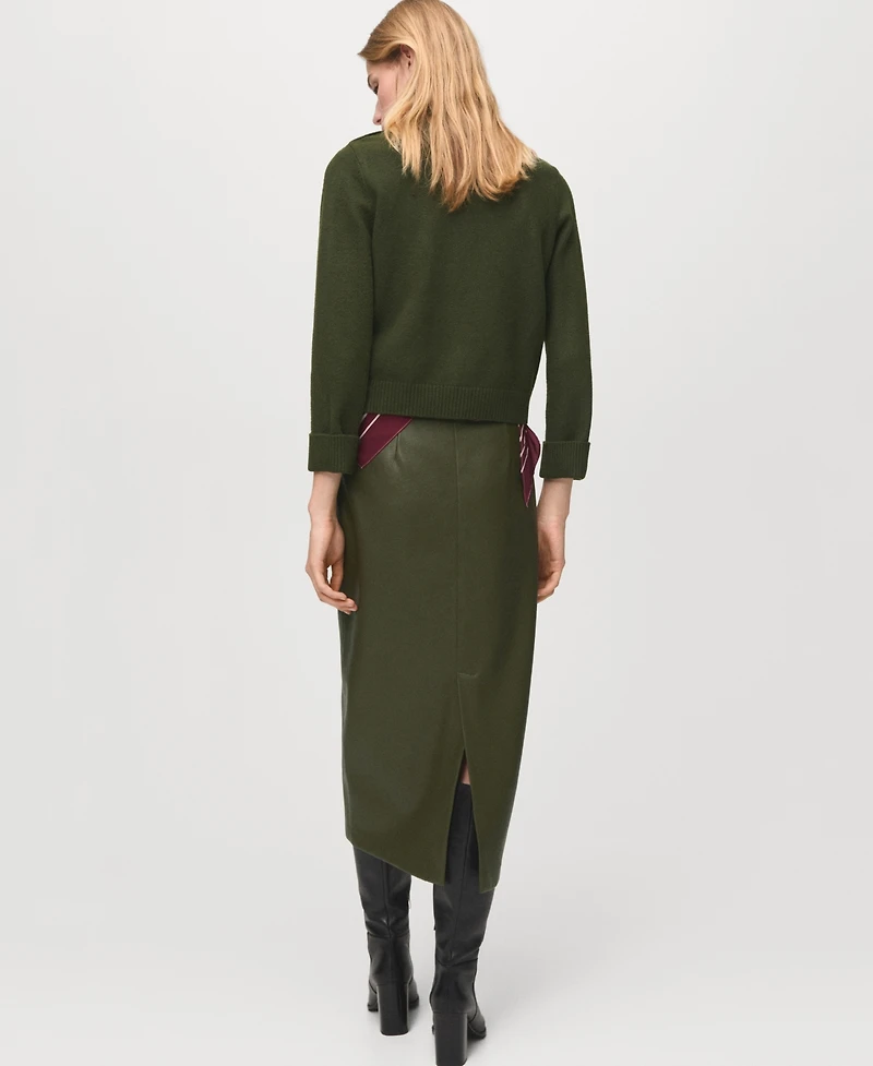Mango Women's Button Perkins-Neck Sweater