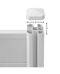 Casafield 42" x 42" Privacy Screen - Outdoor Vinyl Fence Panel Enclosure for Ac / Trash Bins / Pool Equipment - White
