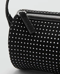 Mango Women's Oval Studded Shoulder Bag