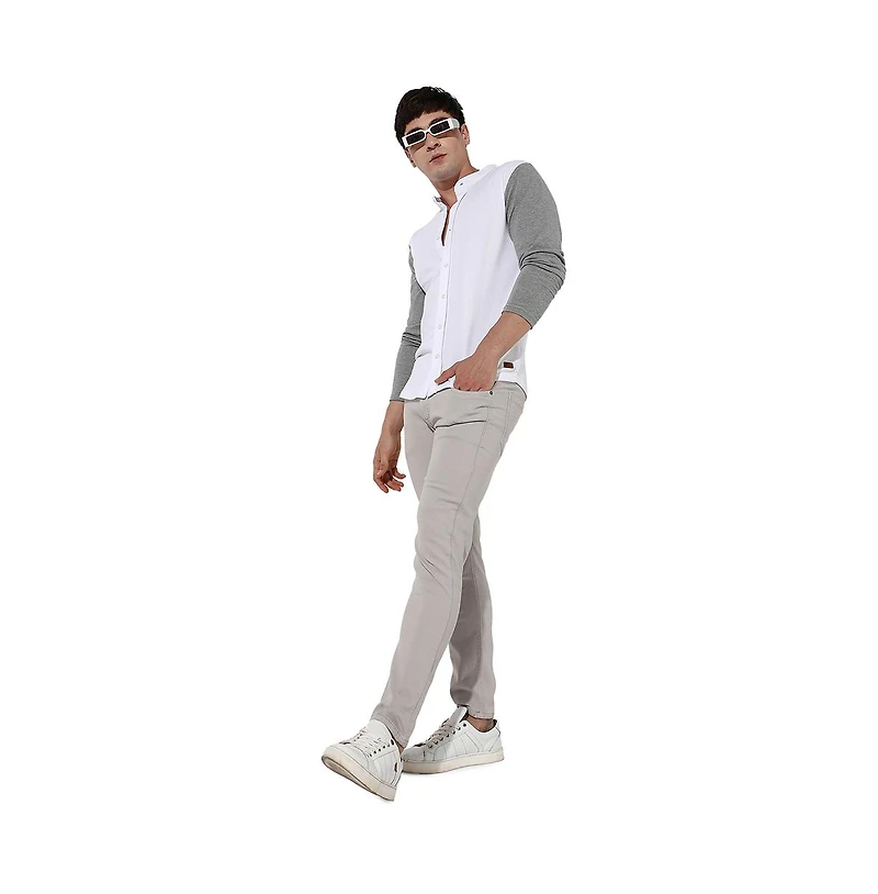 Campus Sutra Men's Colourblocked Regular Fit Shirt