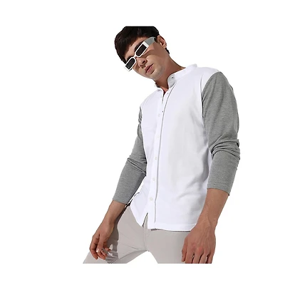 Campus Sutra Men's Colourblocked Regular Fit Shirt