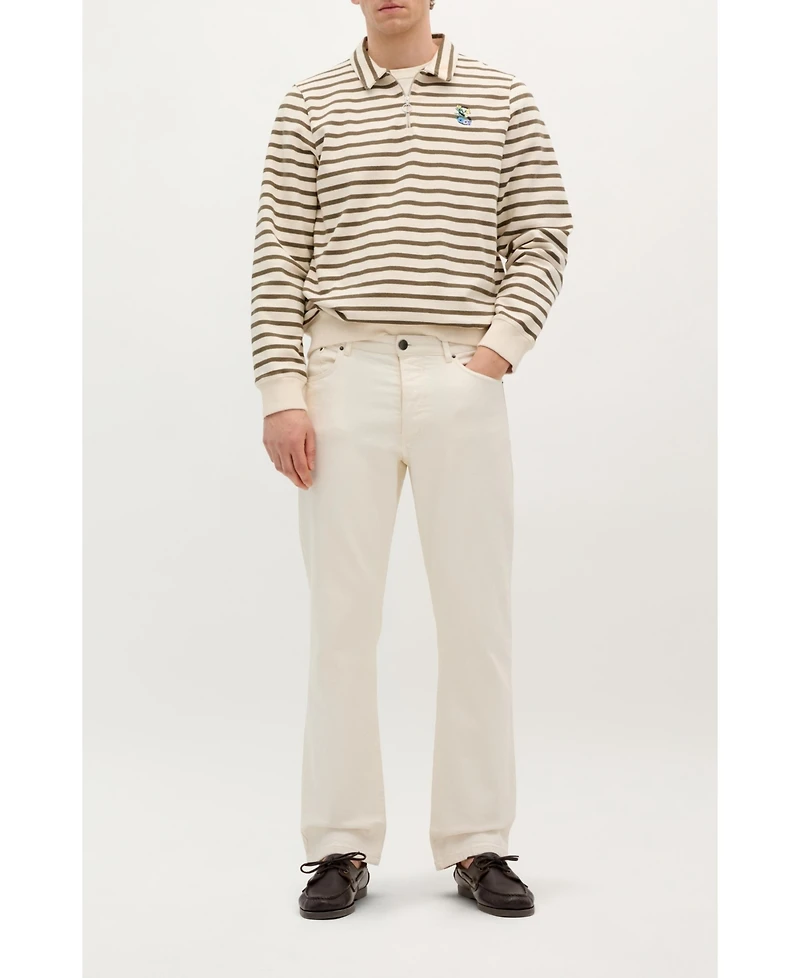 Scalpers Men's Stripes Zipper Sweater