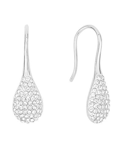 And Now This Crystal Paved Drop Wire Hook Earrings
