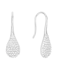 And Now This Crystal Paved Drop Wire Hook Earrings