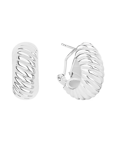 And Now This Puff Omega Hoop Earrings