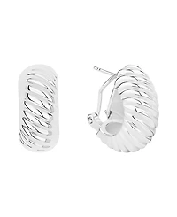 And Now This Puff Omega Hoop Earrings