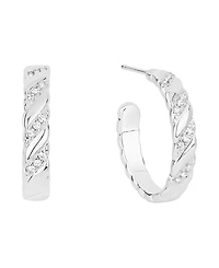 And Now This Cubic Zirconia C Hoop Earrings