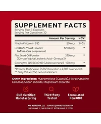 Mav Nutrition Red Yeast Rice Capsules, 90ct