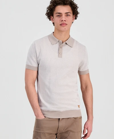Guess Men's Lake Bi-Color Knit Polo