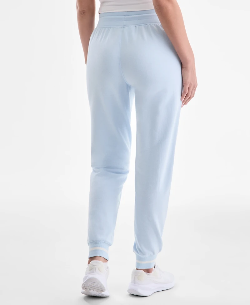 Id Ideology Women's Ribbed Solid Fleece Ankle Jogger Pants, Macy's Exclusive