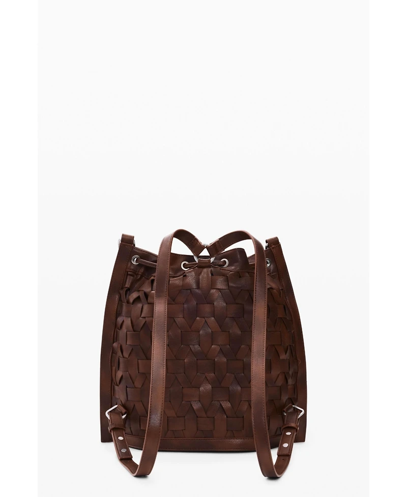 Desigual Women's Medium braided drawstring backpack