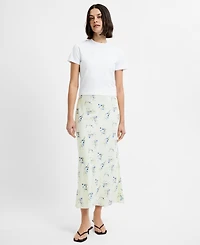 French Connection Women's Elyria Oona Yellow Floral Shift Midi Skirt
