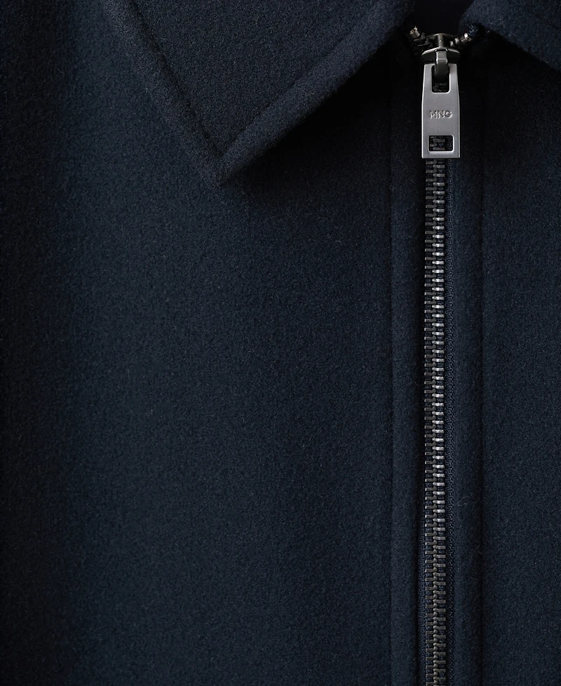 Mango Men's Regular Fit Zip-Up Jacket