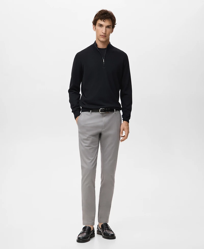 Mango Men's Barna Slim-Fit Twill Chino Pants