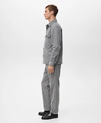 Mango Men's Corduroy Regular-Fit Pants