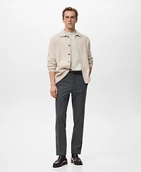 Mango Men's Slim-Fit Flannel Pants