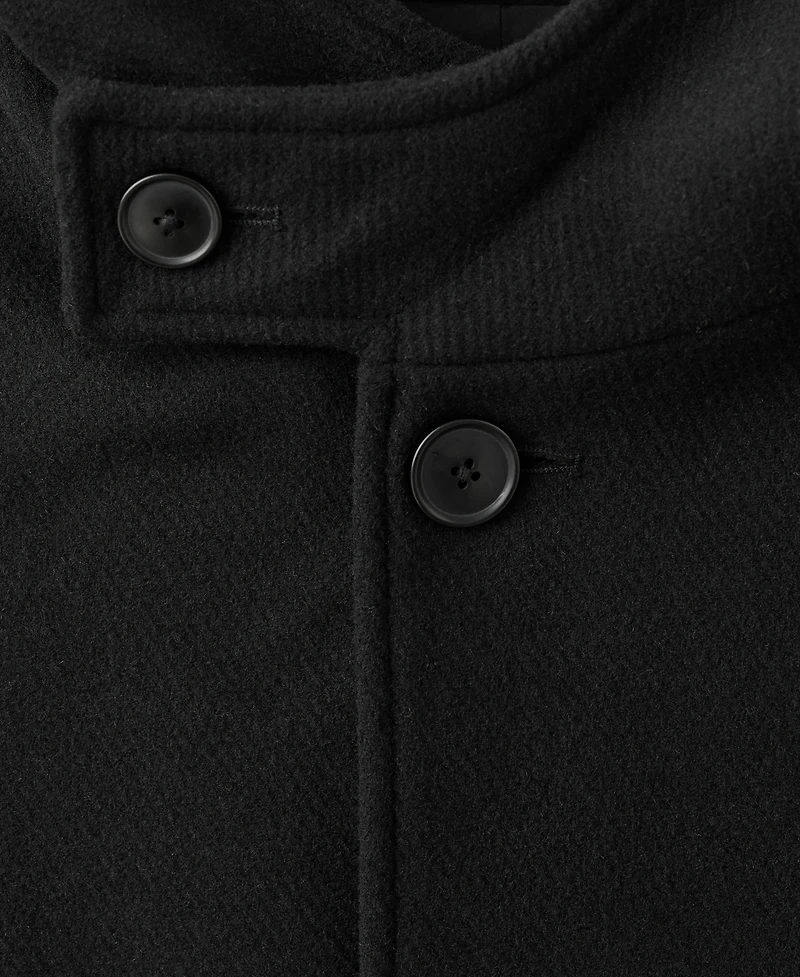 Mango Men's Wool Blend Hooded Coat