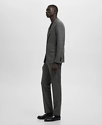 Mango Men's Stretch Fabric Super Slim-Fit Suit Pants