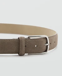 Mango Men's Thin Suede Leather Belt
