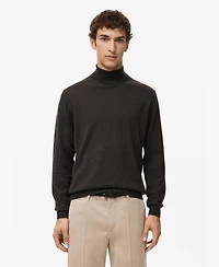 Mango Men's Merino Wool Turtleneck Sweater