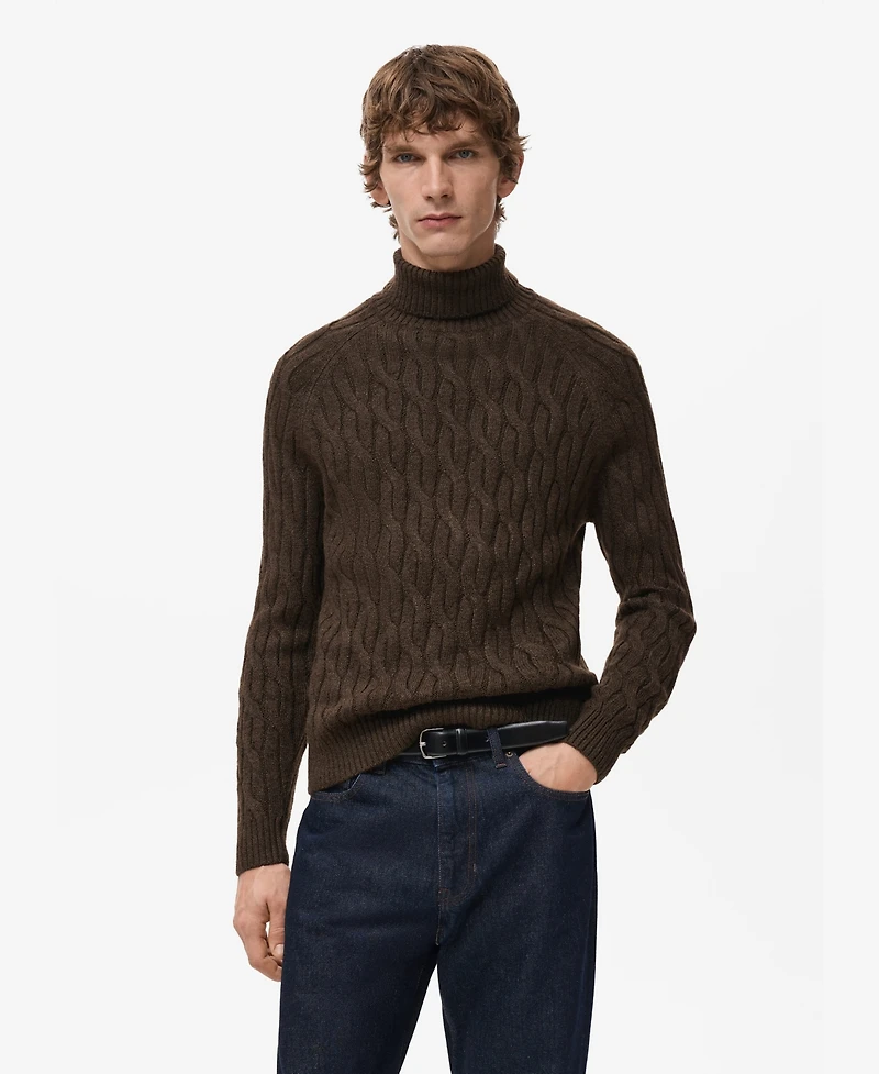 Mango Men's Turtleneck Knit Sweater