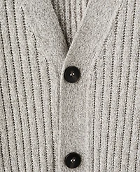 Mango Men's Wool-Blend Ribbed Cardigan