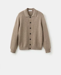 Mango Men's Knitted Wool Blend Cardigan