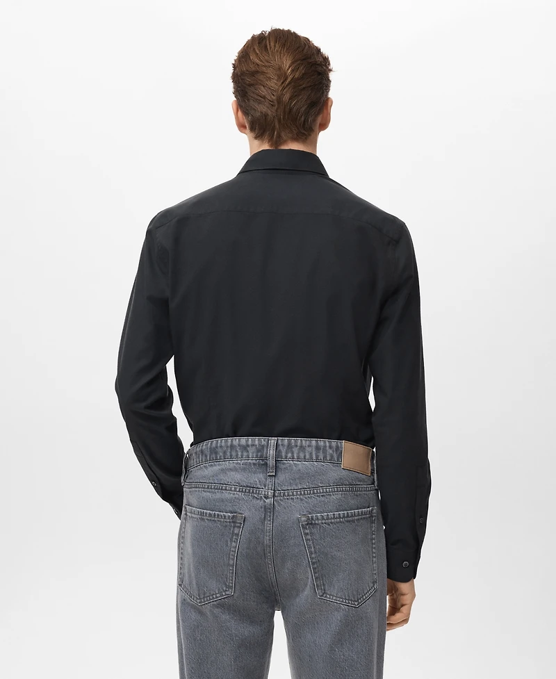 Mango Men's Cotton Slim-Fit Shirt