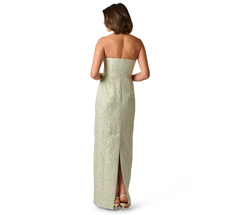 Adrianna Papell Women's Strapless Glitter Ball Gown