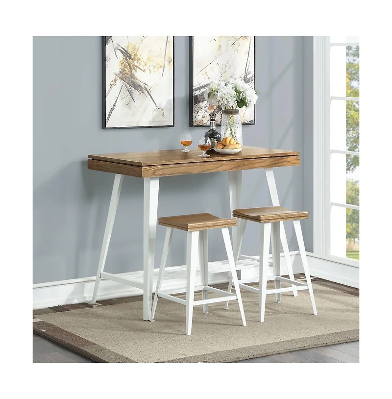 Enitial Star Melba Wood 3-Piece Counter Height Table Set