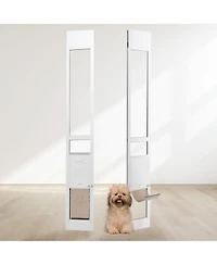 Cozito Aluminum Sliding Glass Pet Door Insert, Adjustable Height, Small