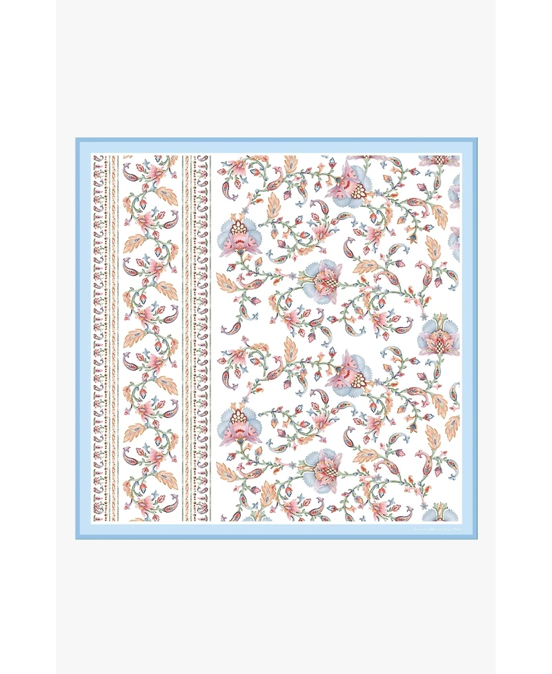 Jessie Zhao New York Women's Baroque Blossom Double Sided Silk Scarf