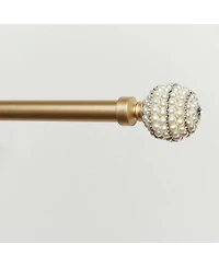 Exclusive Home Diana Single Curtain Rod and Finial Set, Gold