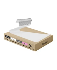 BP4U Open-Ended Heavy Duty Metal Pants Hangers, Space Saving Steel Towel & Scarf Hangers for Jeans, Trousers, Dresses