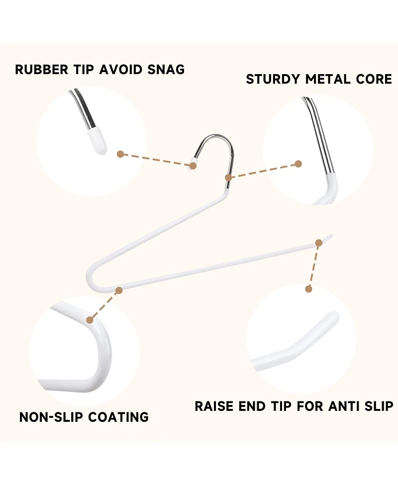 BP4U Open-Ended Heavy Duty Metal Pants Hangers, Space Saving Steel Towel & Scarf Hangers for Jeans, Trousers, Dresses
