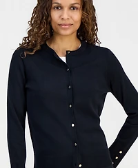 Jm Collection Petite Solid Cropped Cardigan, Created for Macy's