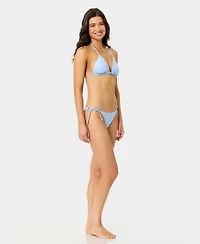 California Waves Women's Ditsy Wide Rib Reversible Triangle Swim Top