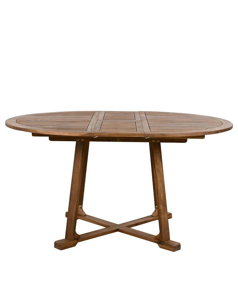 Streamdale Furniture 5-Piece Extendable Wooden Patio Dining Set