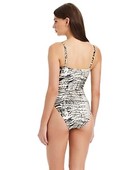 Red Carter Women's Sweetheart Neck One-Piece Swimsuit