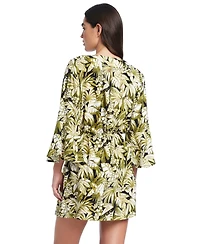 Red Carter Women's V-Neck Cover-Up Tunic Dress