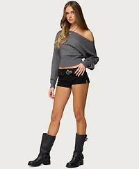 Edikted Women's Doro Studded Off Shoulder Sweater