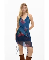 Desigual Women's Pixelated ruffle dress