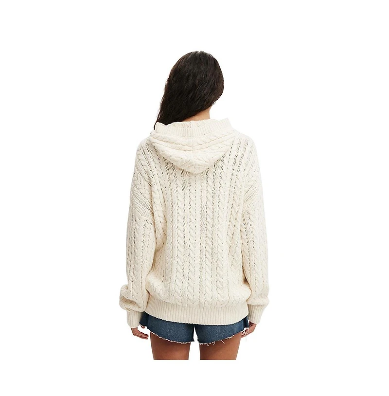 Cotton On Women's Oversized Cable Hoody